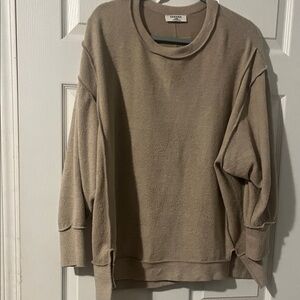 Zenana Outfitters Men's Taupe Crewneck Sweater